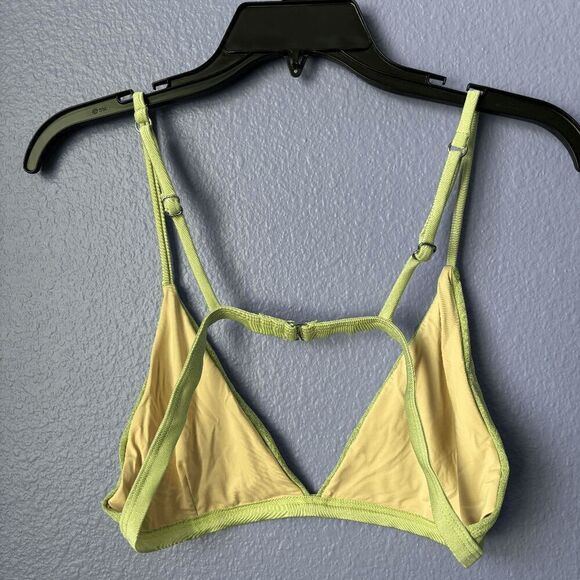 ZAFUL Shiny Silky Tie Side Tanga Bikini Swimwear Light Green Large Triangle - Picture 7 of 8